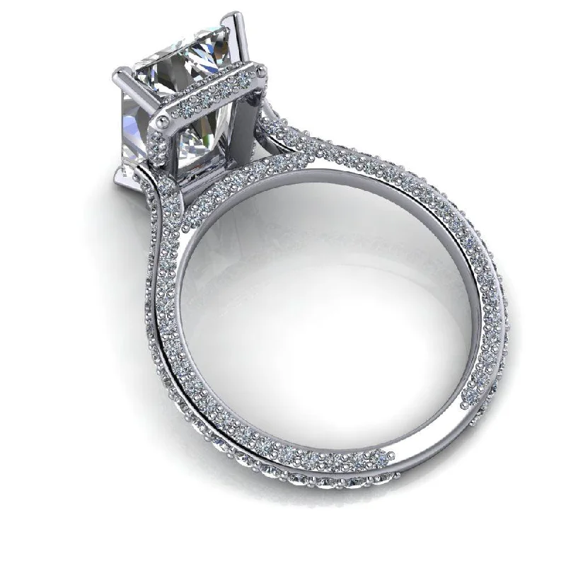 solitaire engagement rings for women -Amelia No. 1 Moissanite Ring