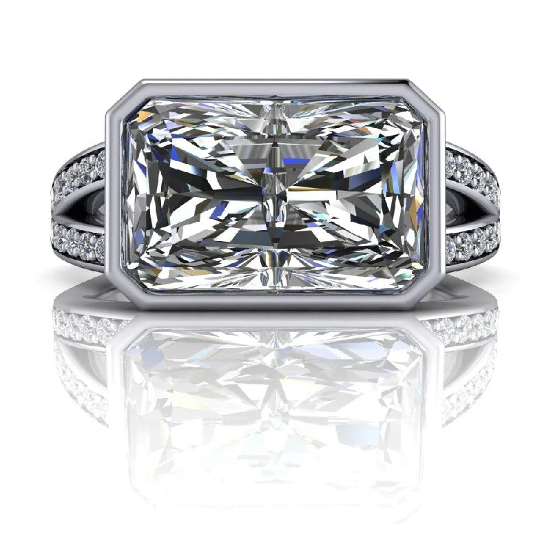 cushion cut engagement rings for women -Freya No. 1 Moissanite Ring