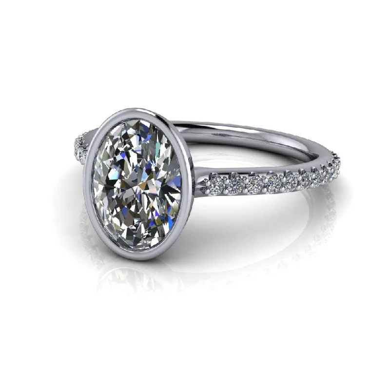 platinum solitaire engagement rings for women -Katarina No. 1 Moissanite Ring