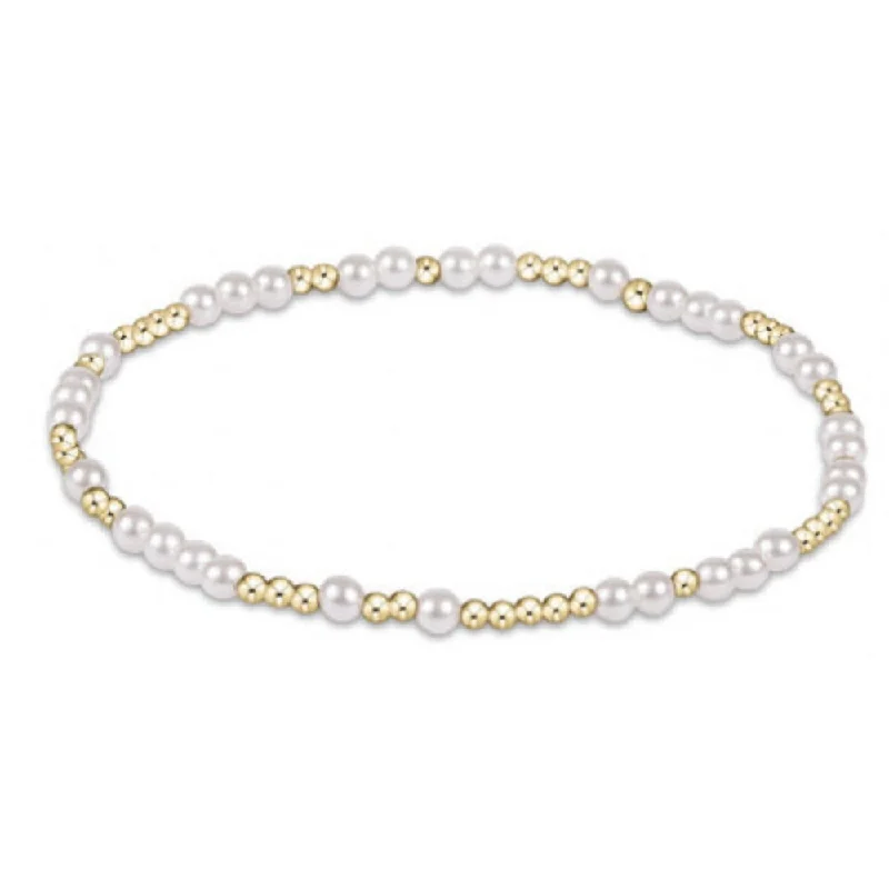 gold tennis bracelets for women -enewton 6.25" Hope Unwritten Bracelet - Pearl 3mm