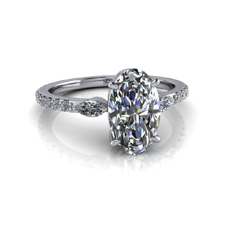 affordable engagement rings for women -Jasmine No. 2 Moissanite Ring