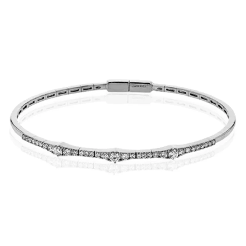 vintage bangles for women -Simon G. 18k Diamond Bangle Bracelet