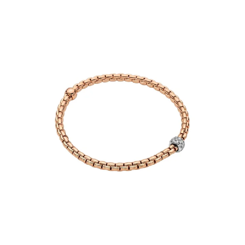 elegant bracelets for women -Fope Eka 18k Rose and White Gold Flex'it Bracelet