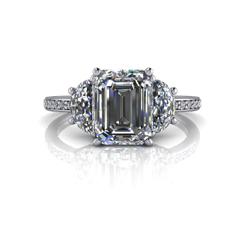 engagement rings with rose cut diamonds for women -Cora No. 1 Moissanite Ring