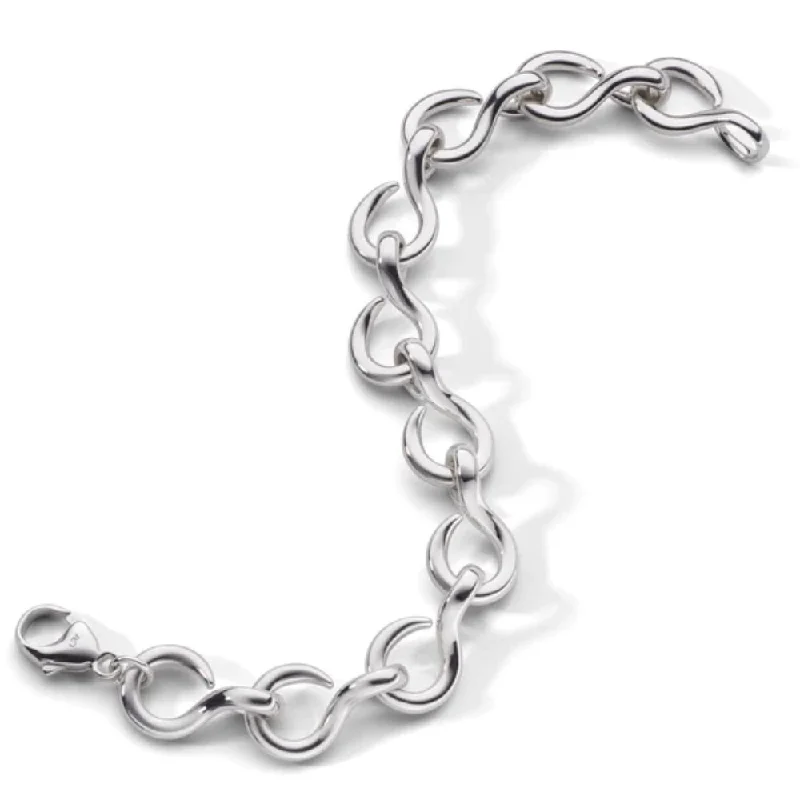 stackable bracelets for women -Monica Rich Kosann "The Twist" Sterling Silver Premier Infinity Bracelet