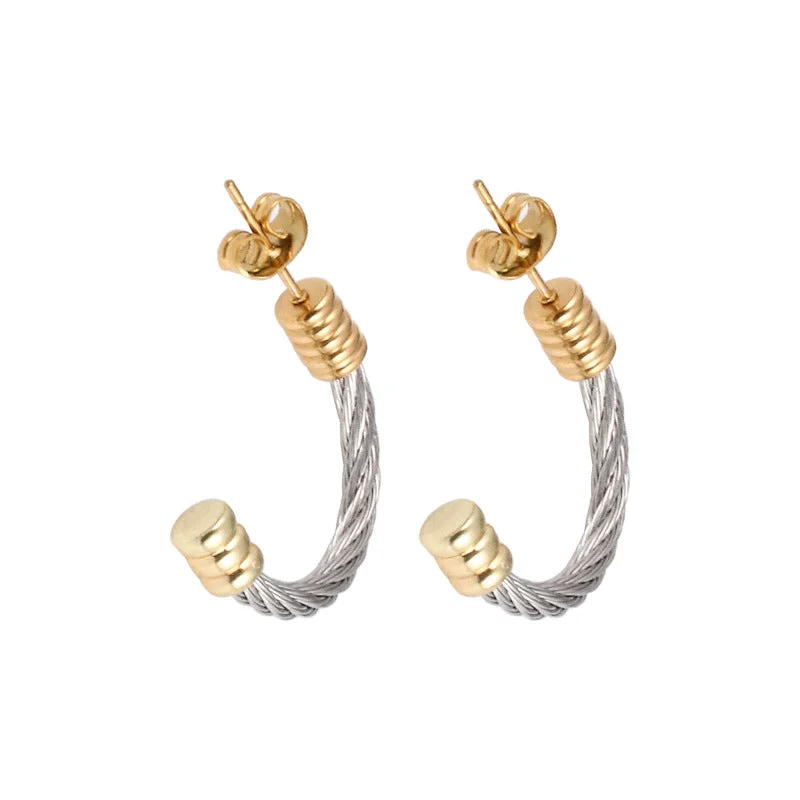 Silver Gold Head Earrings