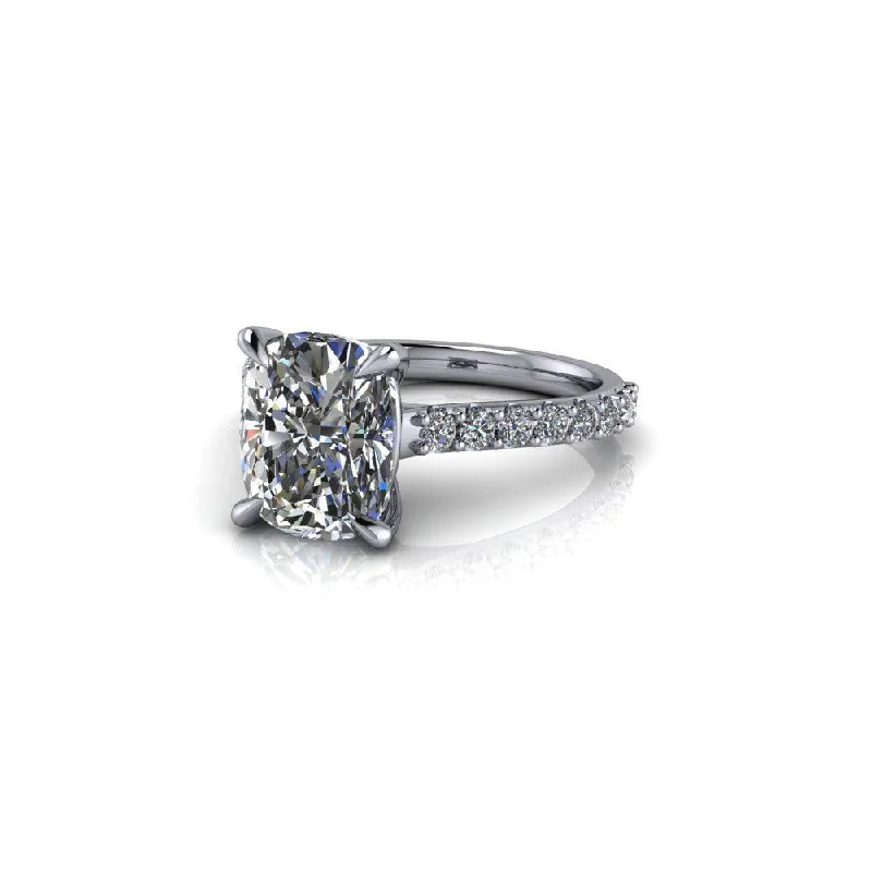 platinum solitaire engagement rings for women -Joanne No. 1 Moissanite Ring