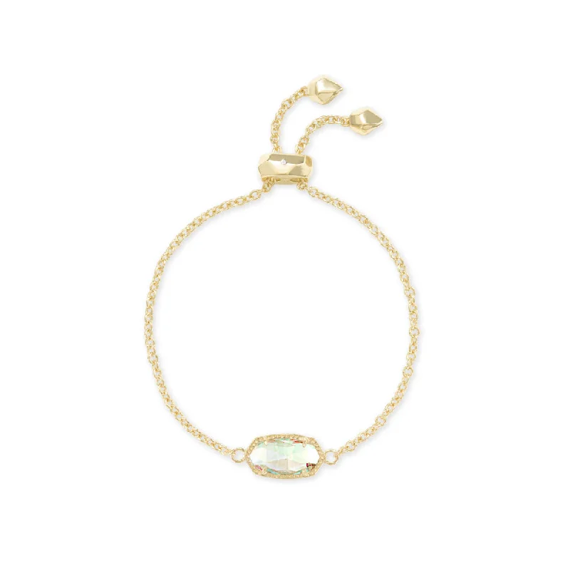 tennis bracelets for women -Kendra Scott Elaina Gold Adjustable Chain Bracelet in Dichroic Glass