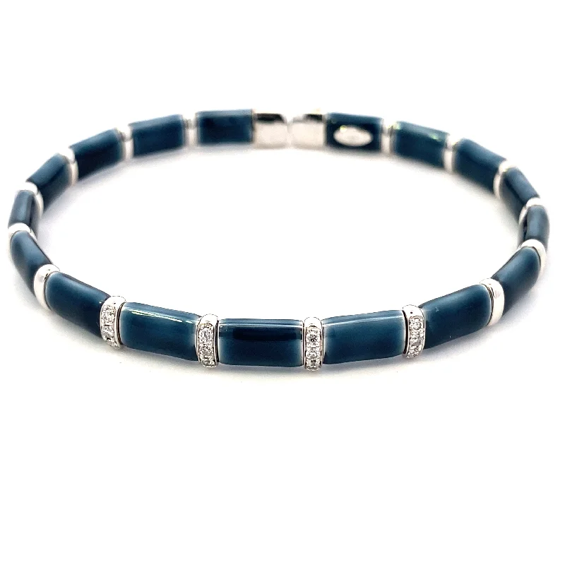 fashionable bracelets for women -Cobalt Blue Bangle Bracelet