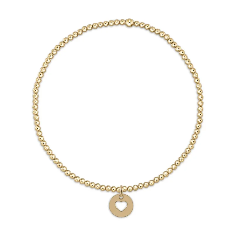 stretch bracelets for women -enewton 6.25" Classic Gold 2mm Bead Bracelet - Love Small Gold Disc