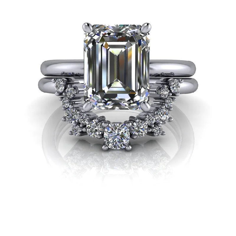 classic engagement rings for women -Hannah No. 2 Moissanite Bridal Set