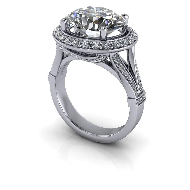 side stone engagement rings for women -Isla-Rose No. 2 Moissanite Ring