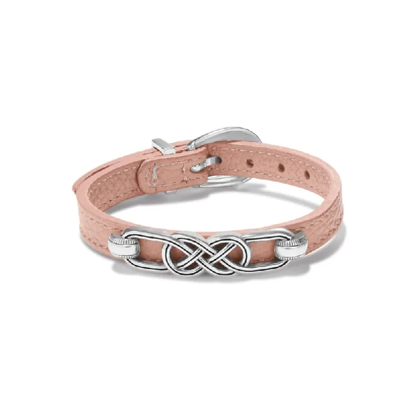 sterling silver bangles for women -Brighton Interlok Braid Leather Bracelet