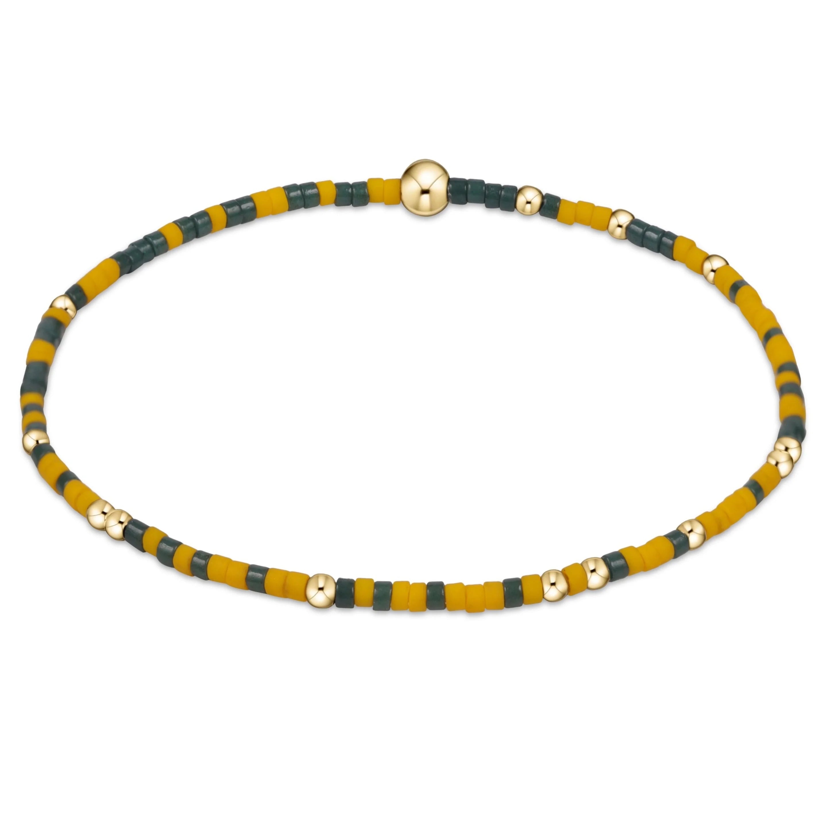 birthday bracelets for women -enewton 6.25" Gameday Hope Unwritten Bracelet - Dark Green Golden Yellow