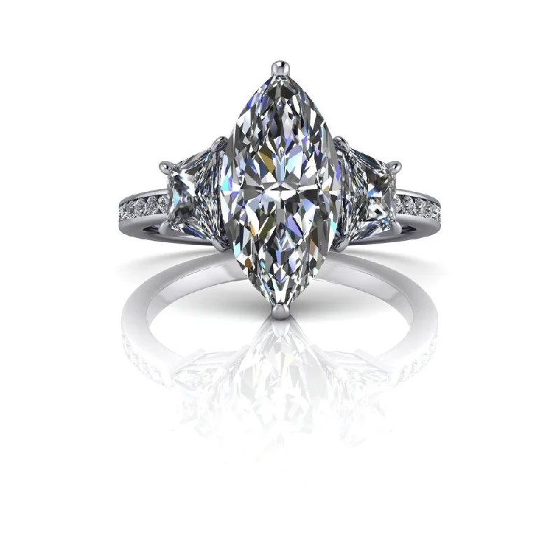 contemporary engagement rings for women -Esme No. 1 Moissanite Ring