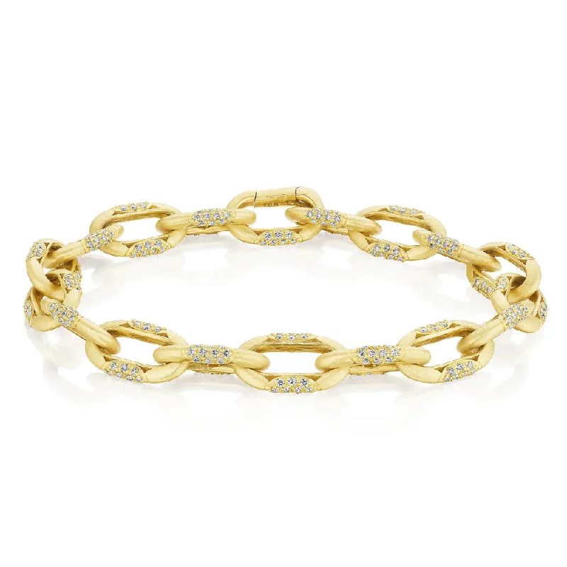 pearl bracelets for women -Tacori 18k Gold Small Link Bracelet