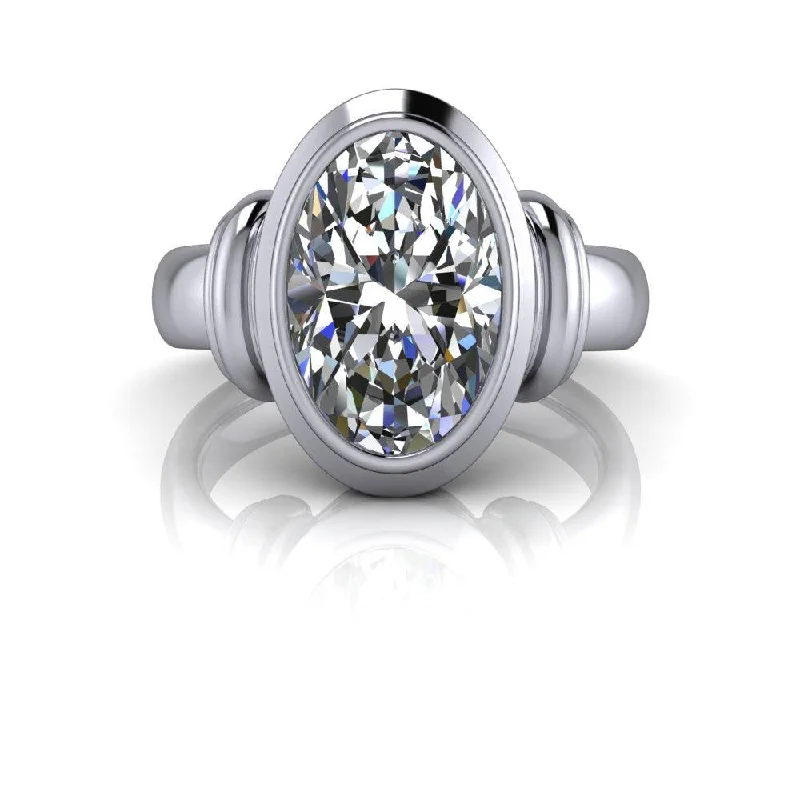 vintage inspired engagement rings for women -Allegra No. 1 Moissanite Ring