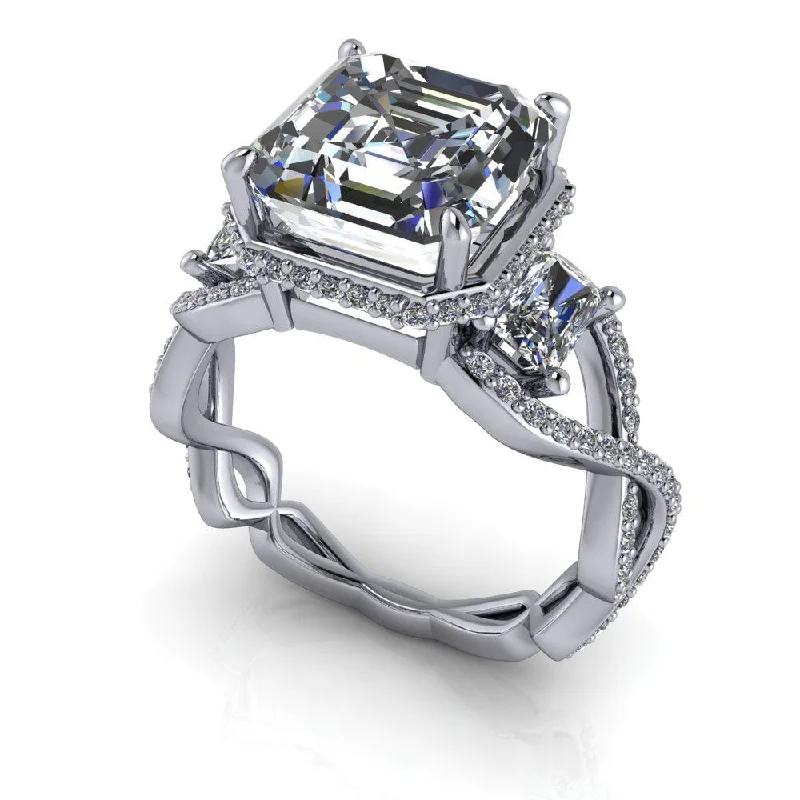 solitaire engagement rings for women -Morgan No. 1 Moissanite Ring