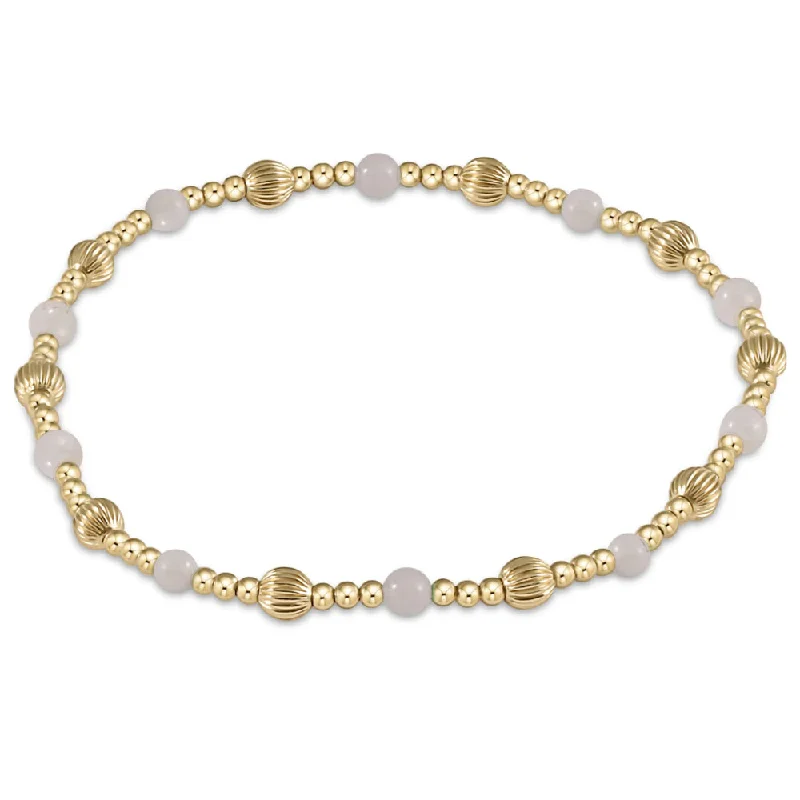 anniversary bracelets for women -enewton 6.25" Dignity Sincerity Gemstone 4mm Bead Bracelet- Moonstone