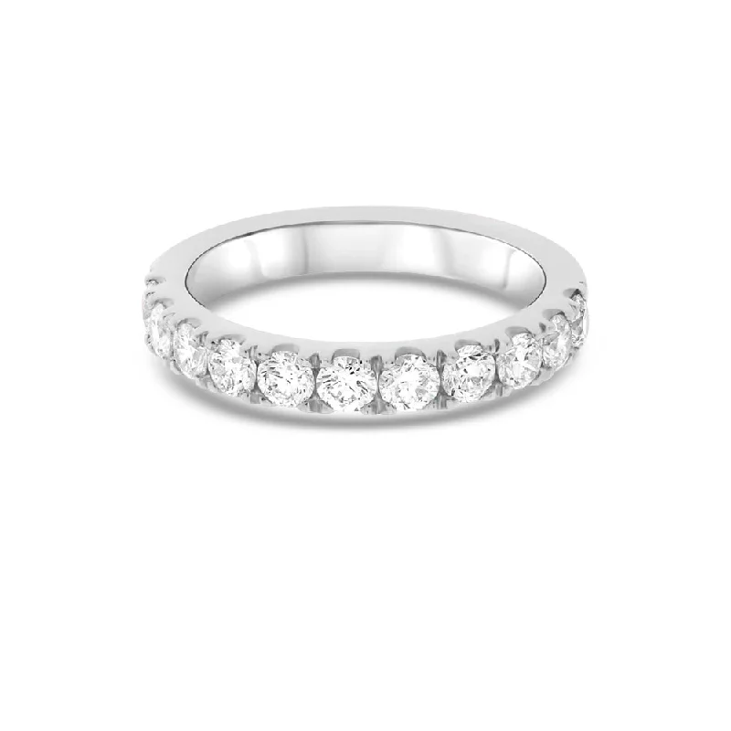 square diamond engagement rings for women -Diamond Halfway Eternity Band in 14K Gold, 3.00 mm wide