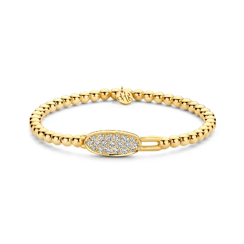 adjustable bracelets for women -0.64ctw, 18K Yellow Gold Tresore Stretch Bracelet