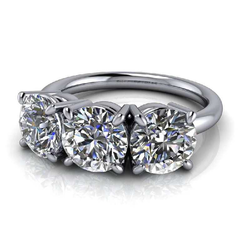 platinum engagement rings for women -Wanda No. 2 Moissanite Ring