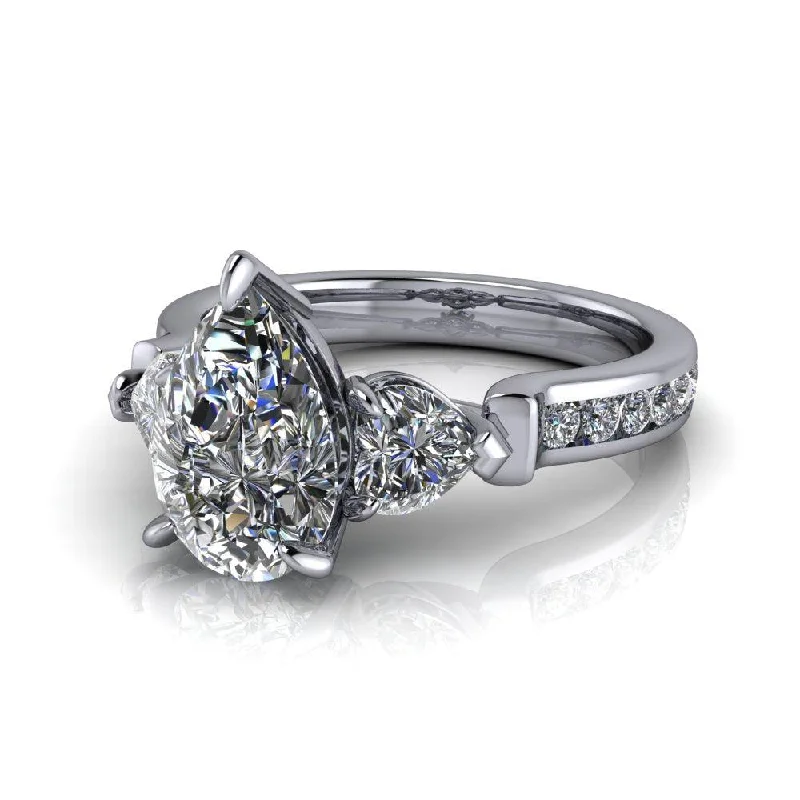 engagement rings with pear-shaped diamonds for women -Blakely No. 1 Moissanite Ring