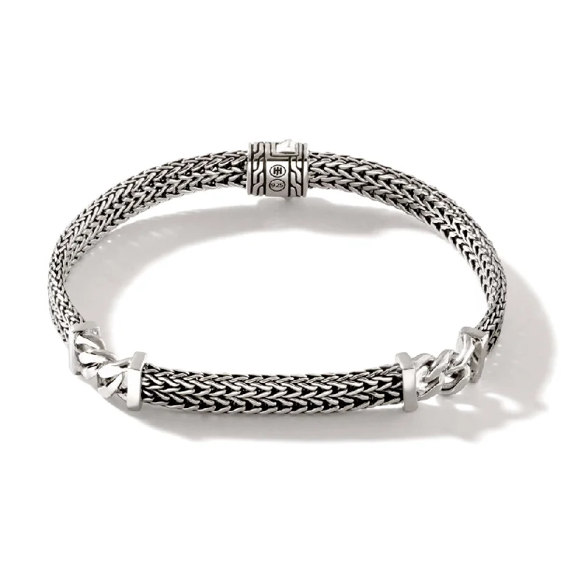 wedding bracelets for women -John Hardy Silver Chain Station Bracelet