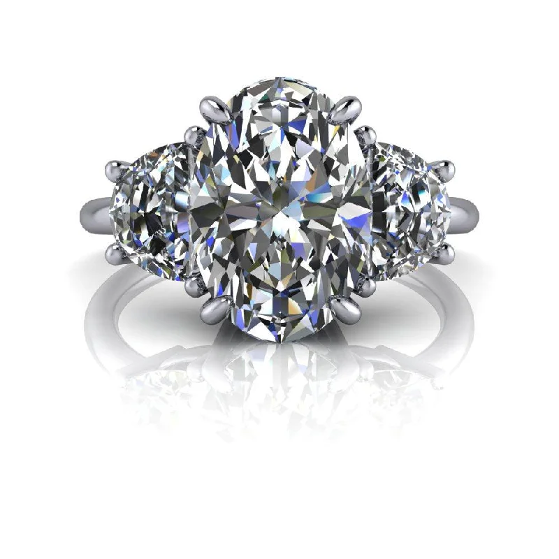 double halo engagement rings for women -Carla No. 1 Moissanite Ring