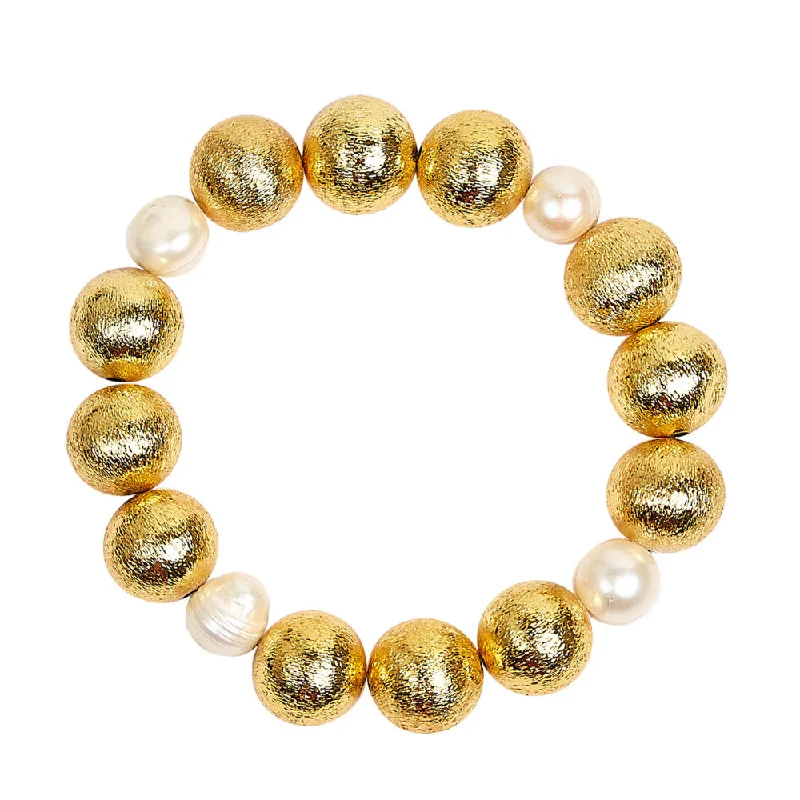 pearl bracelets for women -Lisi Lerch Georgia Beaded Bracelet- 14mm and Freshwater Pearl