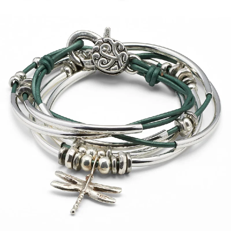 wrap bracelets for women -Lizzy James Dragonfly 2-Strand Bracelet