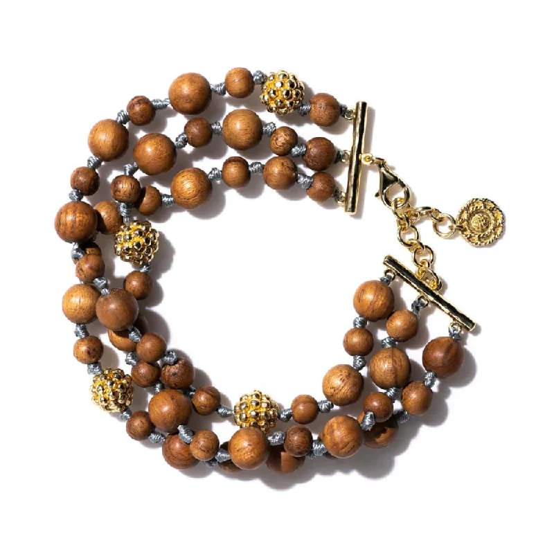 bracelet sets for women -Capucine De Wulf Earth Goddess Beads Bracelet in Teak