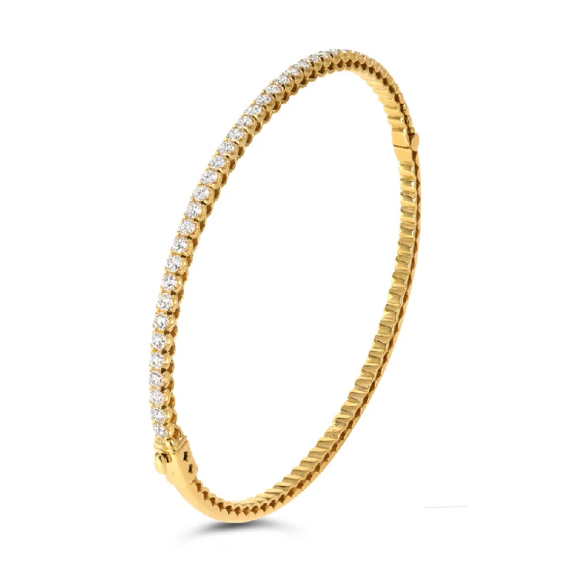 timeless bracelets for women -Jack Kelege 18k Diamond Bangle Bracelet