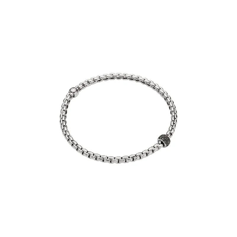 friendship bangles for women -Fope Eka Flex'it Black Diamond Station Bracelet