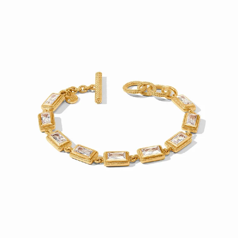 lucky bracelets for women -Julie Vos Baguette Tennis Bracelet