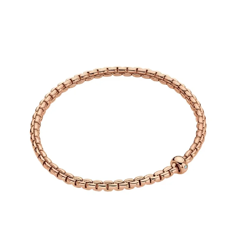 silver chain bracelets for women -Fope 18k Rose Gold Eka Flex'it Bracelet