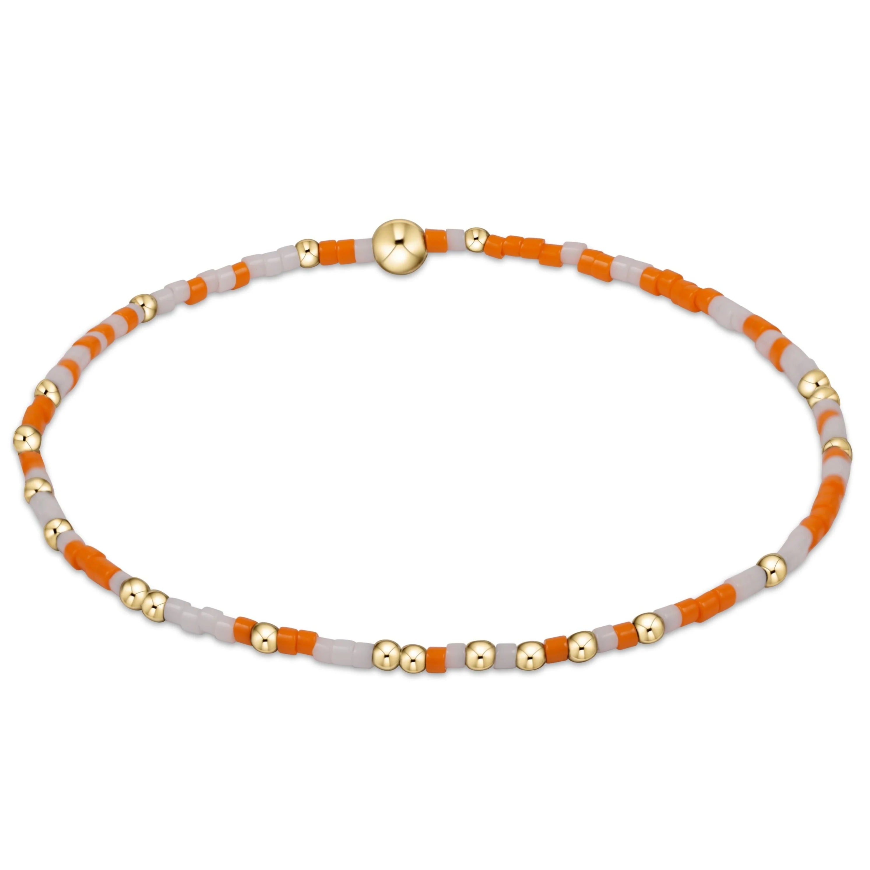 handmade bracelets for women -enewton 6.25" Gameday Hope Unwritten Bracelet - Orange White