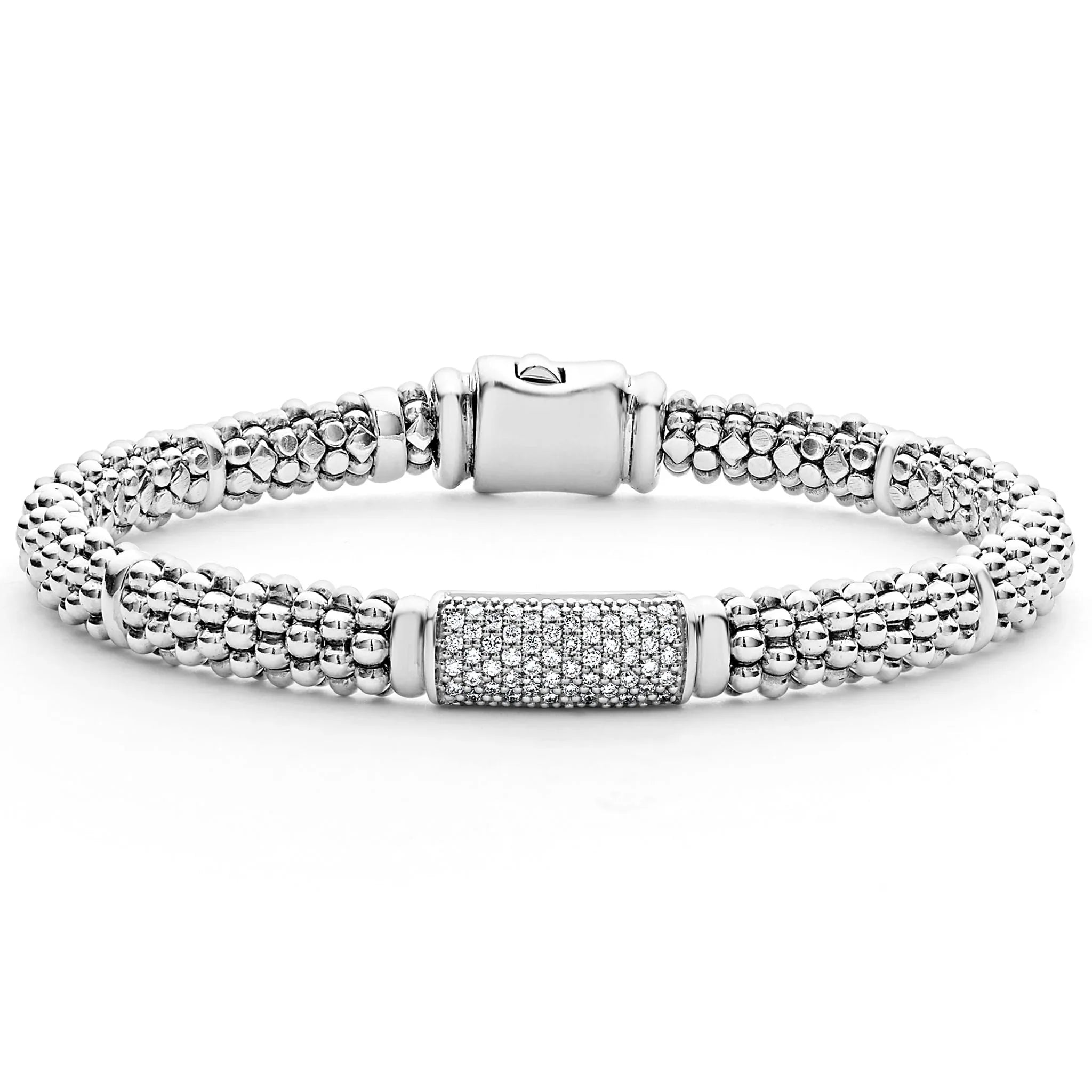 simple bracelets for women -Caviar Diamond Bracelet | 6mm