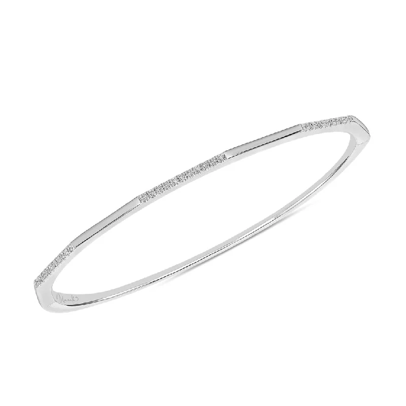 leather bangles for women -0.23ctw Diamond Bangle Bracelet