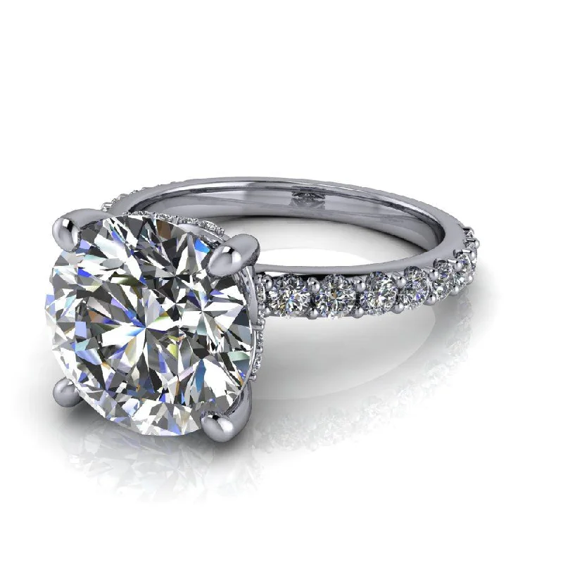 custom engagement rings for women -Sidney No. 3 Moissanite Ring