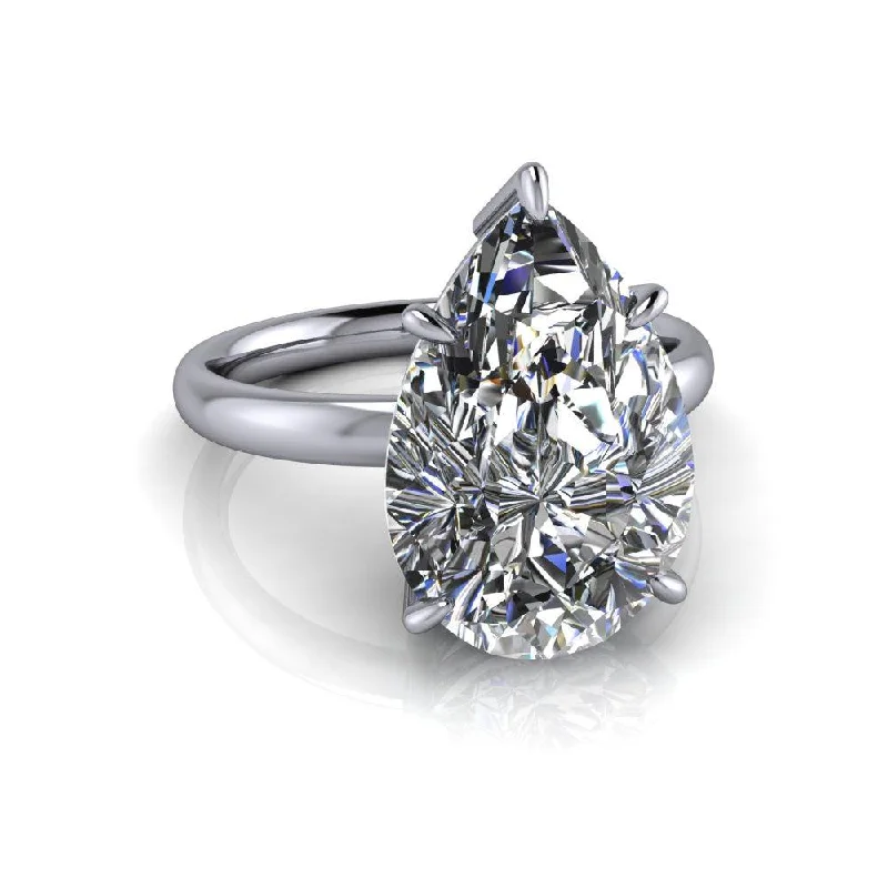 cushion cut diamond engagement rings for women -Betty No. 1 Moissanite Ring