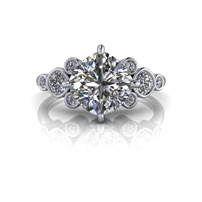 contemporary engagement rings for women -Brenna No. 1 Moissanite Ring