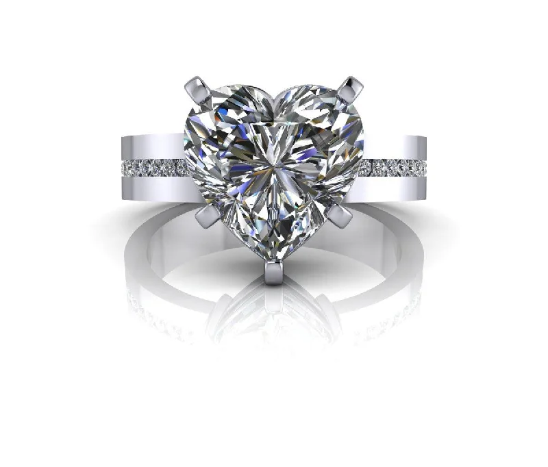 eco-friendly engagement rings for women -Veronica No. 5 Moissanite Ring