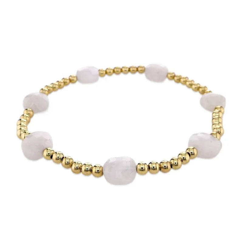 colorful bangles for women -enewton 6.25" Admire Gold 3mm Bead Bracelet - Moonstone