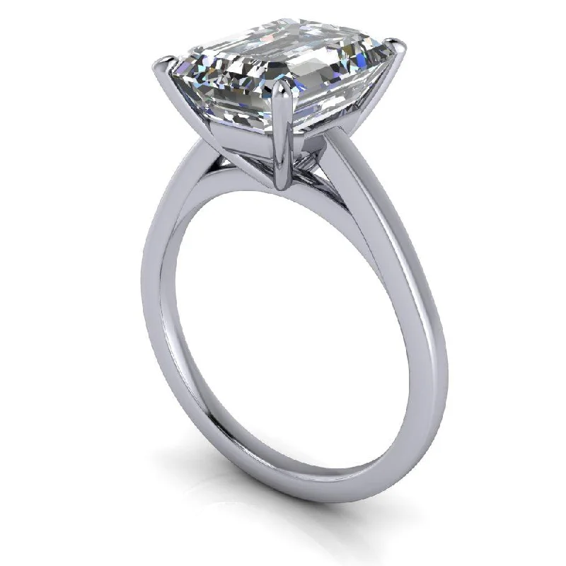 engagement rings with baguette diamonds for women -Marcella No. 1 Moissanite Ring