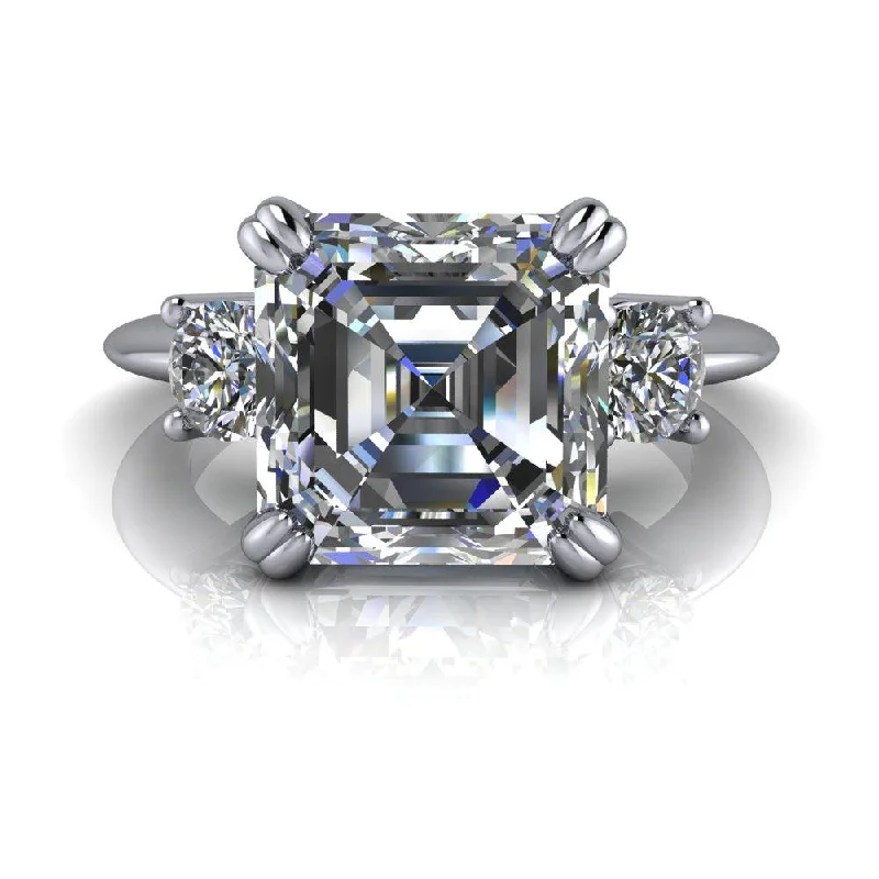 cushion cut engagement rings for women -Avery No. 2 Moissanite Ring