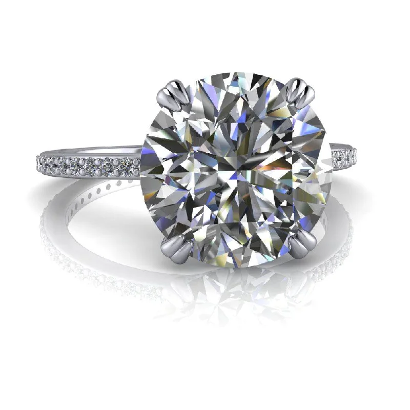 engagement rings with diamonds and sapphires for women -Jenni No. 1 Moissanite Ring