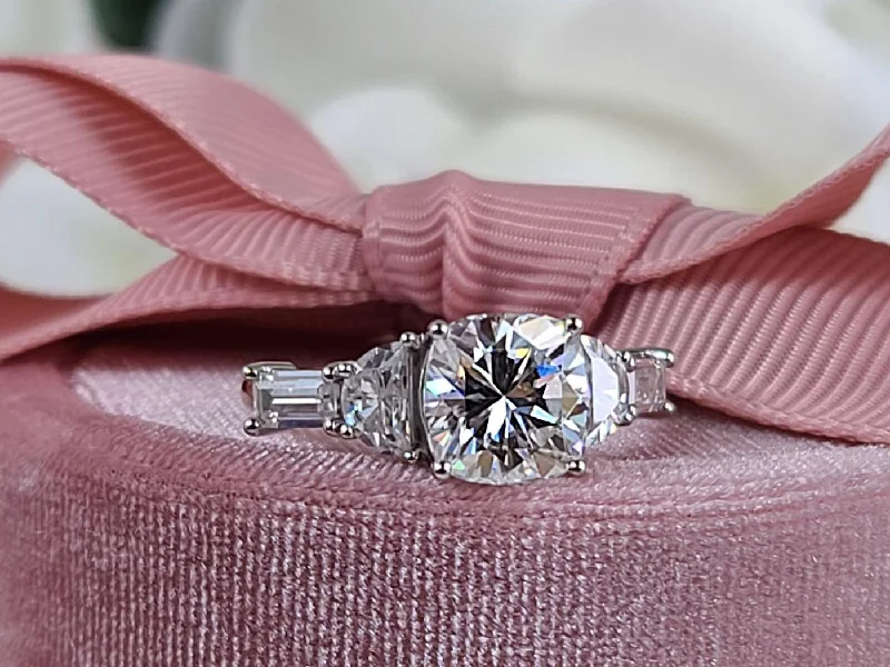 white gold engagement rings for women -Payton No. 1 Moissanite Ring