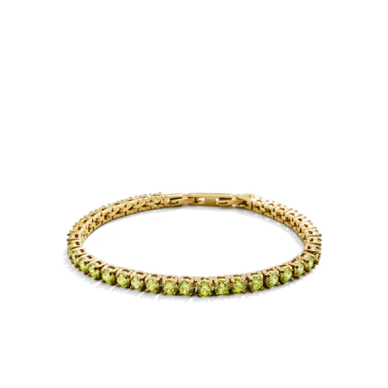 luxury bangles for women -Sunrise Tennis Bracelet 4mm - Lime