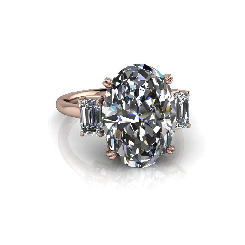 vintage-inspired diamond engagement rings for women -Bertha No. 1 Moissanite Ring